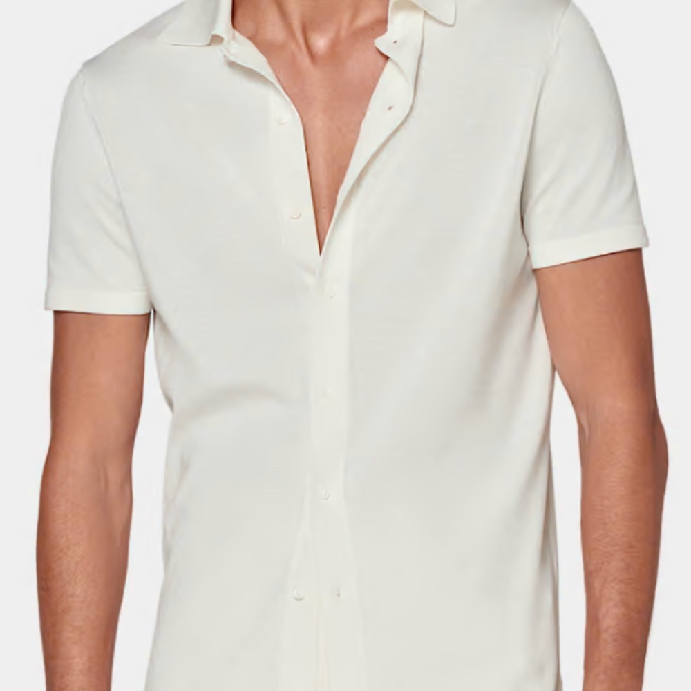 Off-White Polo Cardigan - S